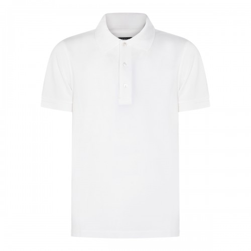 WHITE COTTON POLO SHIRT