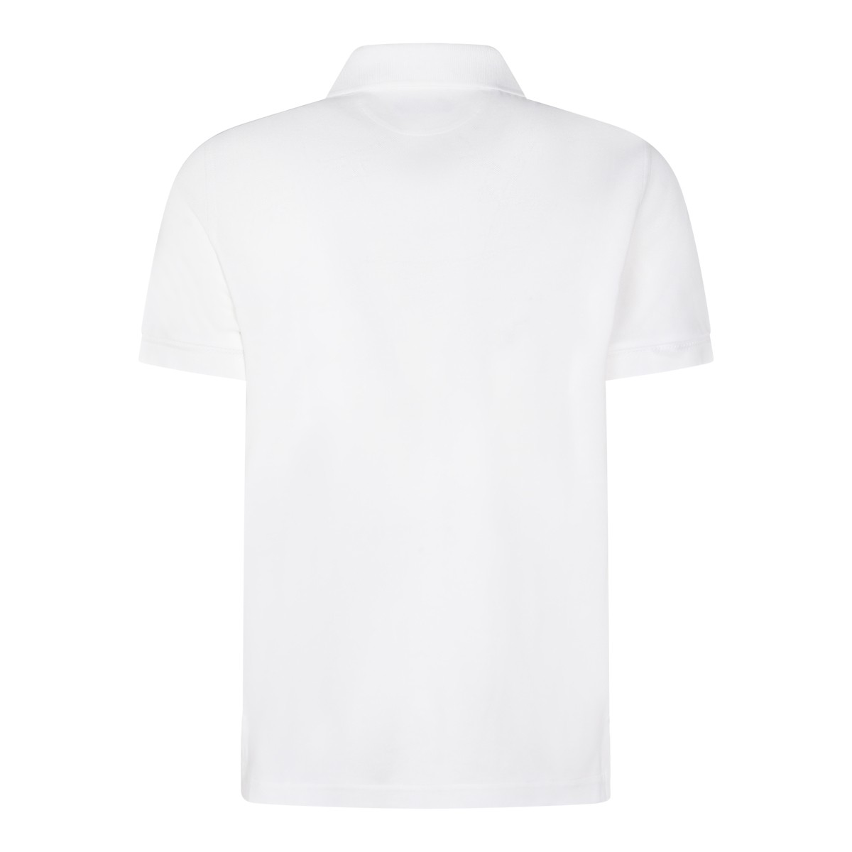 WHITE COTTON POLO SHIRT
