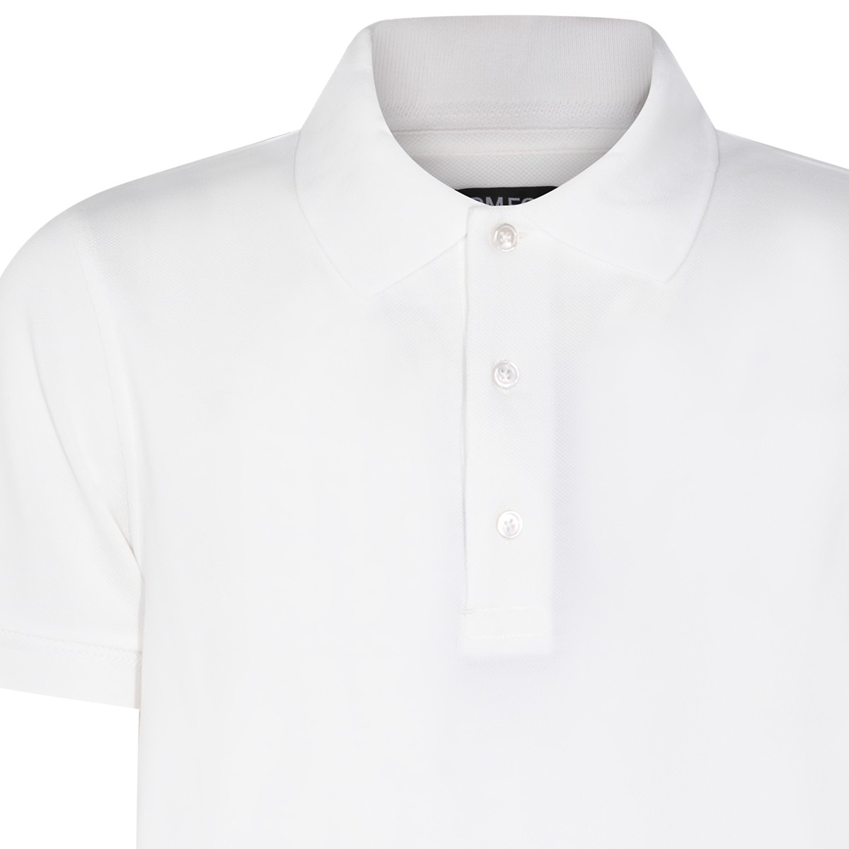 WHITE COTTON POLO SHIRT