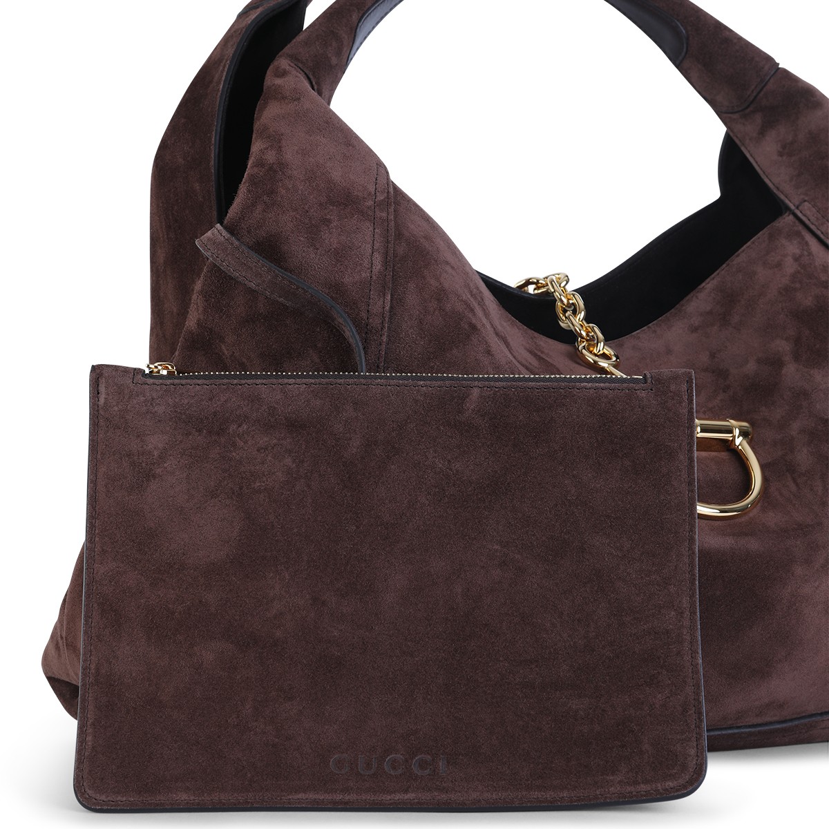 CHOCOLATE SUEDE SOFTBIT TOTE BAG