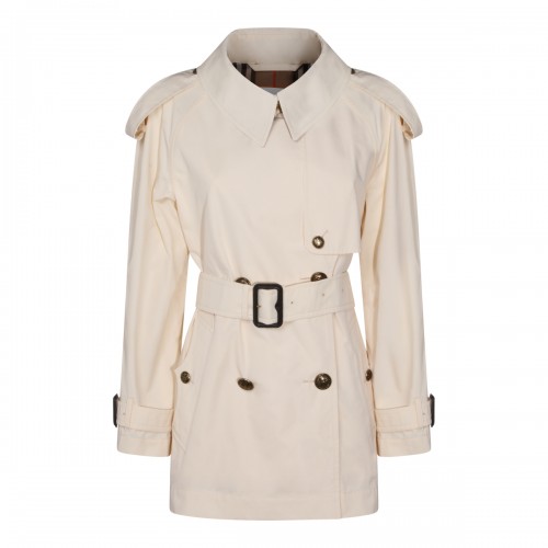 WHITE COTTON TRENCH COAT