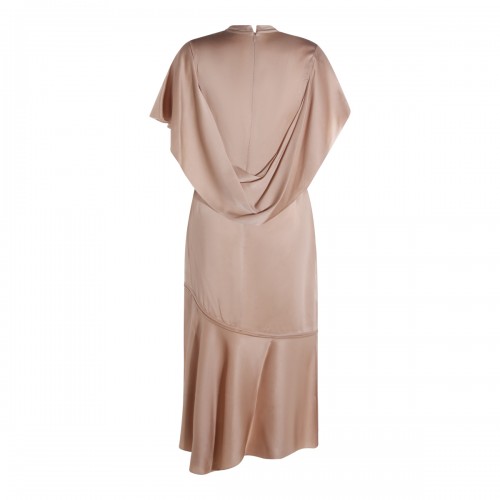 BEIGE VISCOSE MIDI DRESS 2