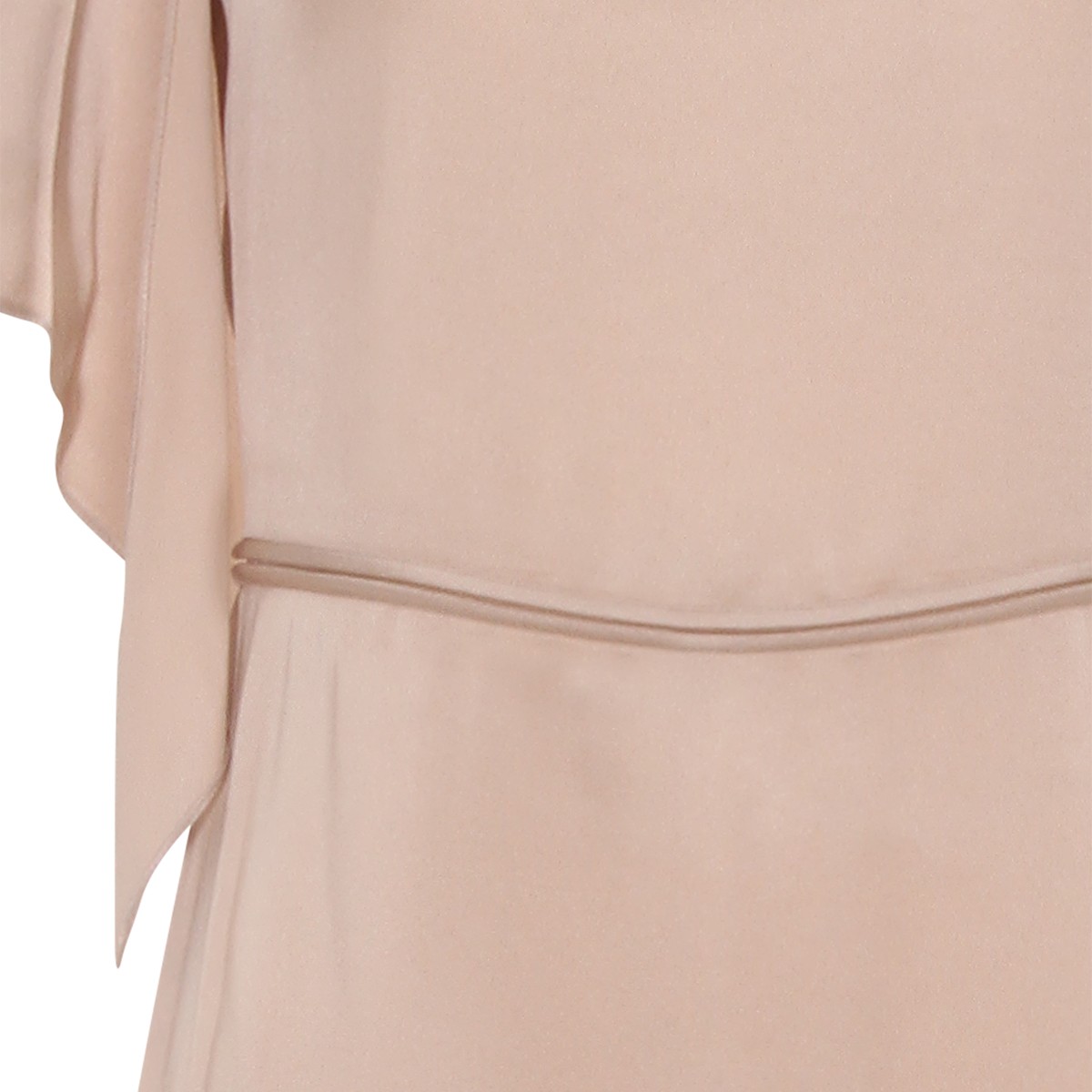 BEIGE VISCOSE MIDI DRESS