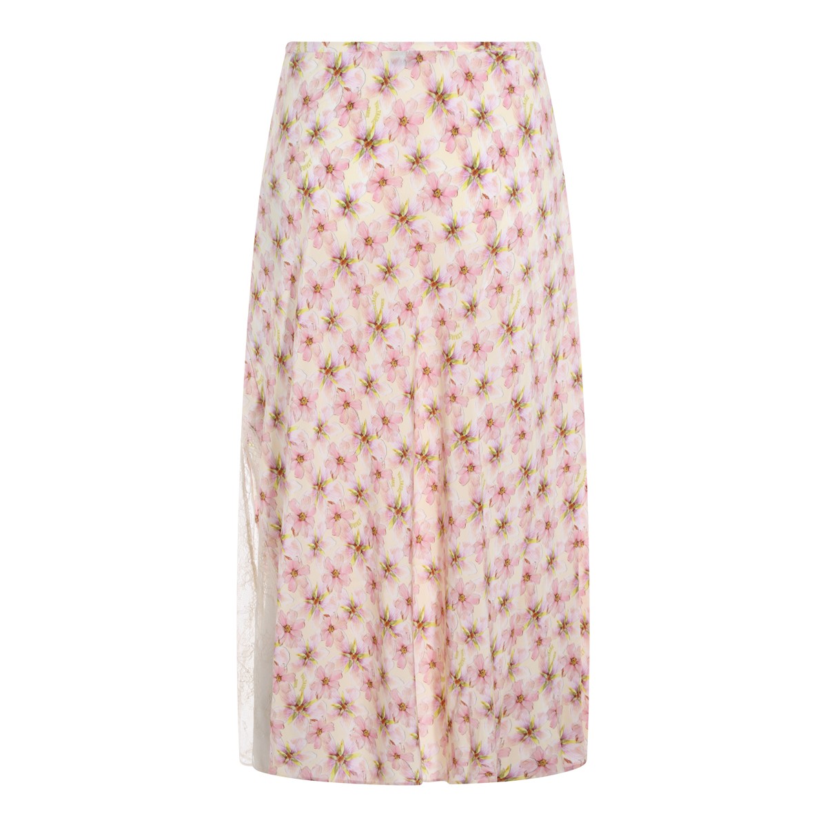 PINK VISCOSE MIDI SKIRT