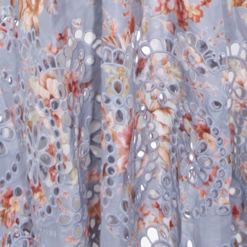 LIGHT BLUE LINEN MIDI DRESS