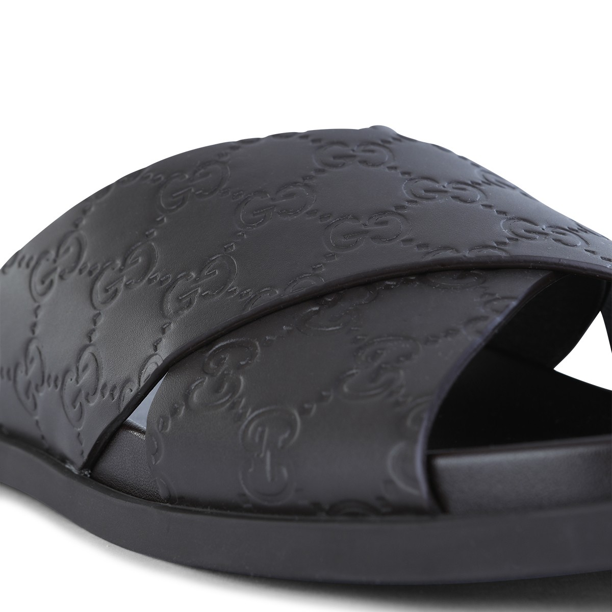 BROWN LEATHER LOGO FLATS