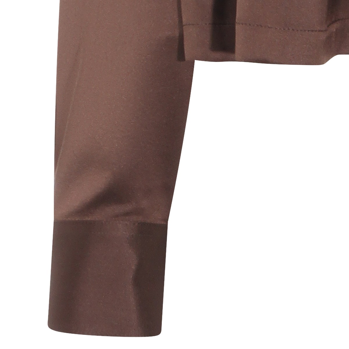 BROWN SILK POLO SHIRT