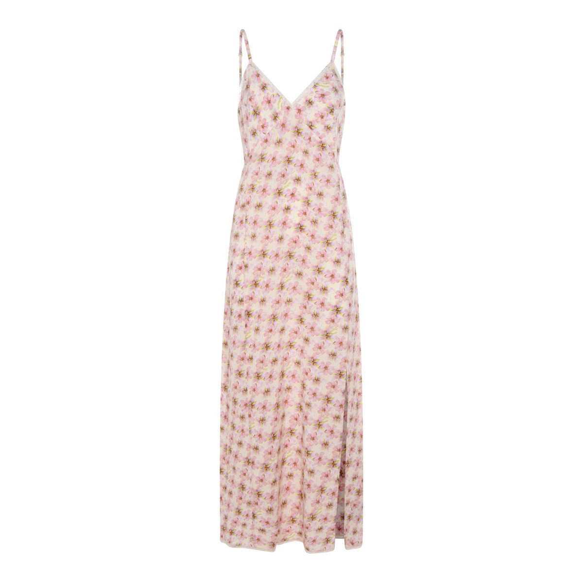 PINK VISCOSE MIDI DRESS