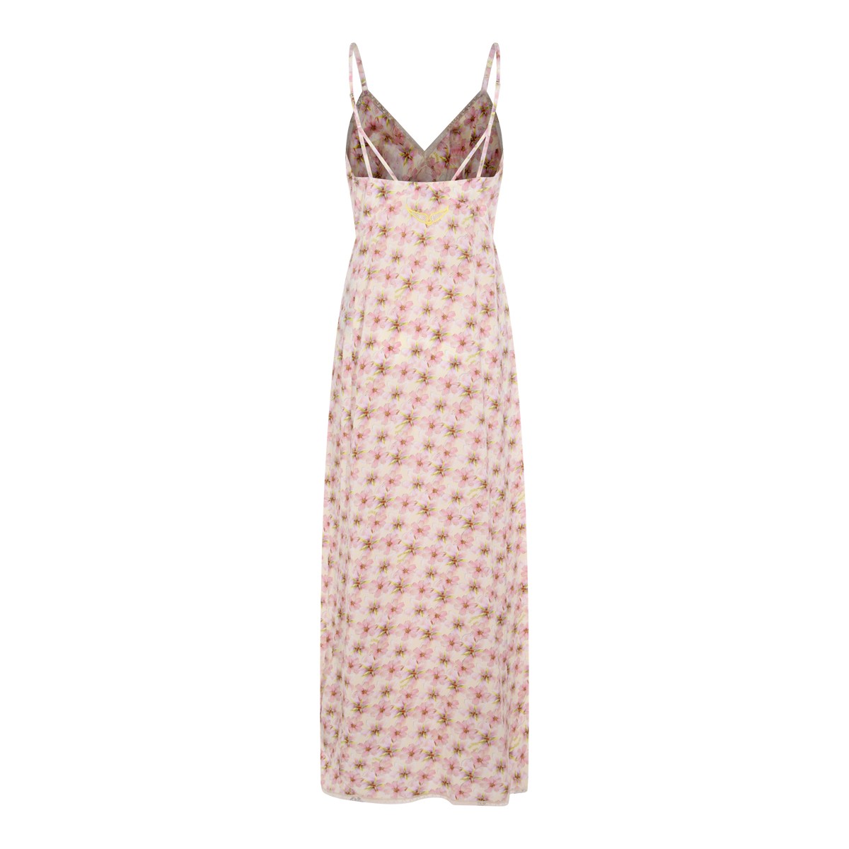 PINK VISCOSE MIDI DRESS