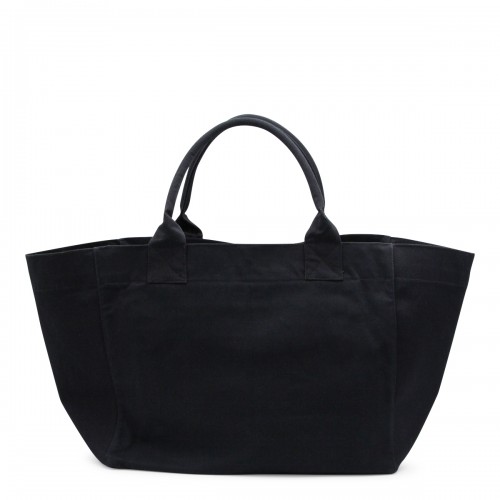 BLACK COTTON CHERRY TOTE BAG
