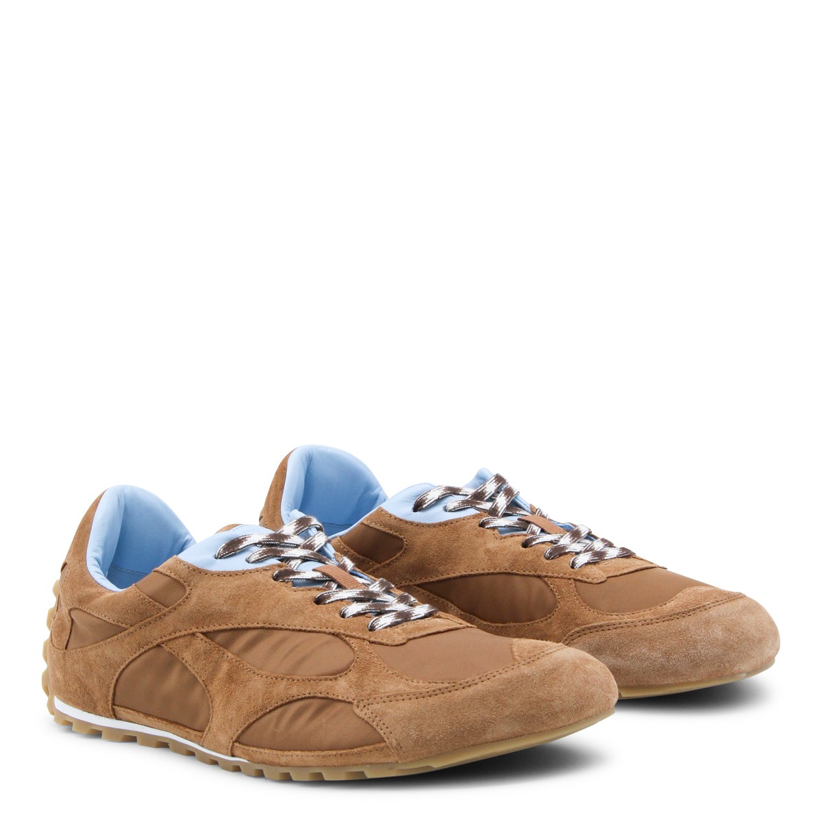 NEW AMBER AND ICEBERG SUEDE SNEAKERS