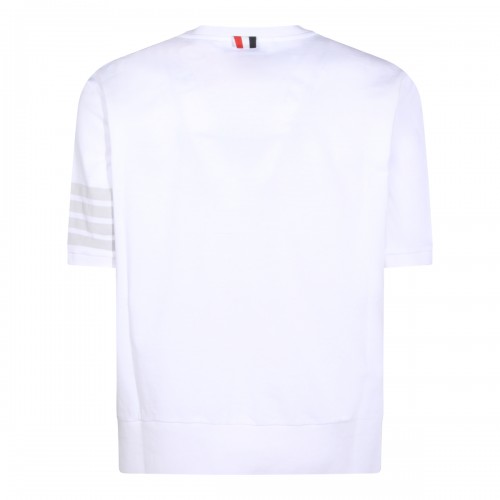 WHITE COTON FOUR BAND T-SHIRT 2