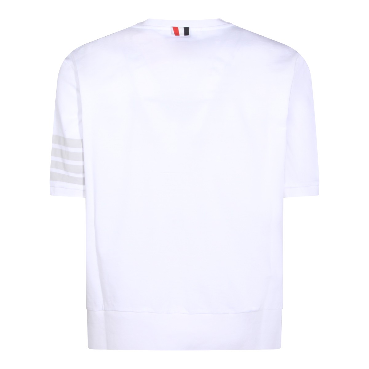 WHITE COTON FOUR BAND T-SHIRT