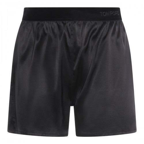 BLACK SILK SHORTS