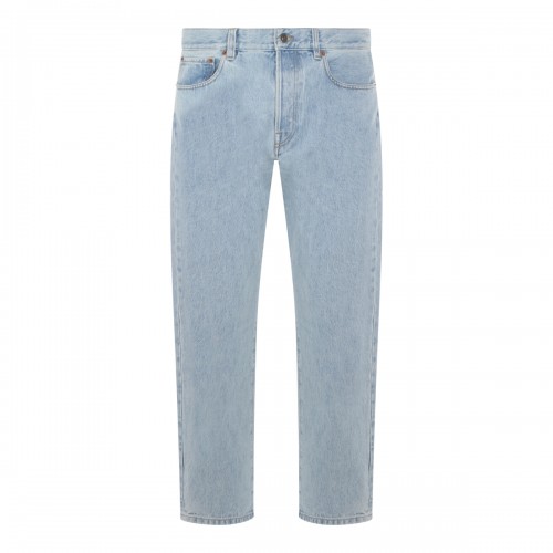 LIGHT BLUE COTTON DENIM JEANS