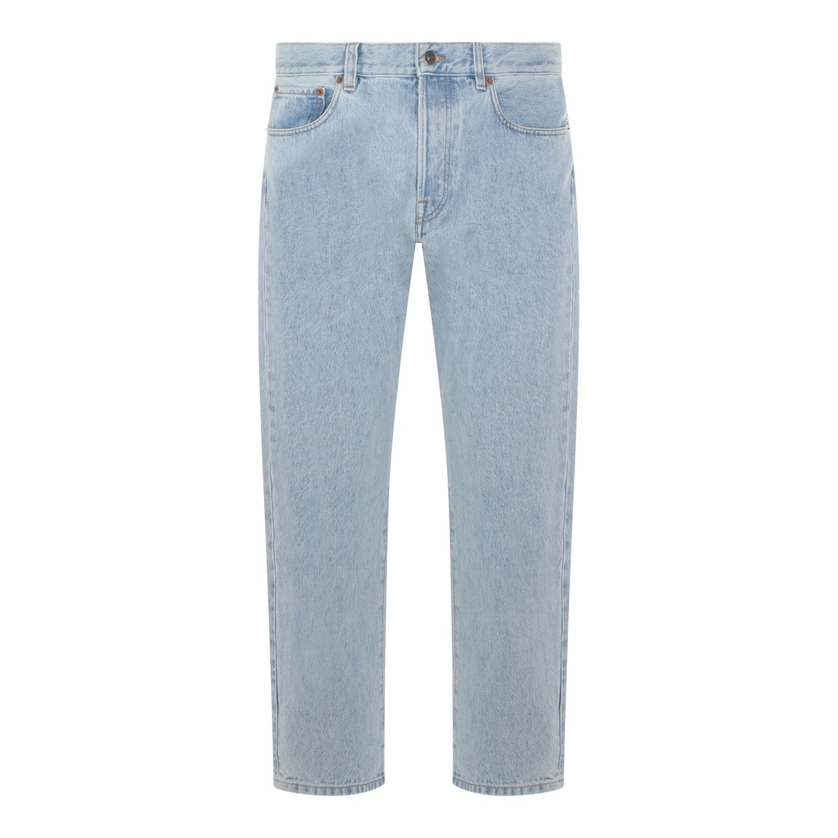 LIGHT BLUE COTTON DENIM JEANS
