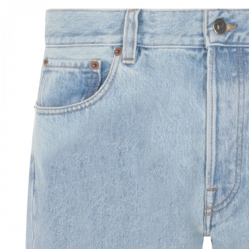 LIGHT BLUE COTTON DENIM JEANS