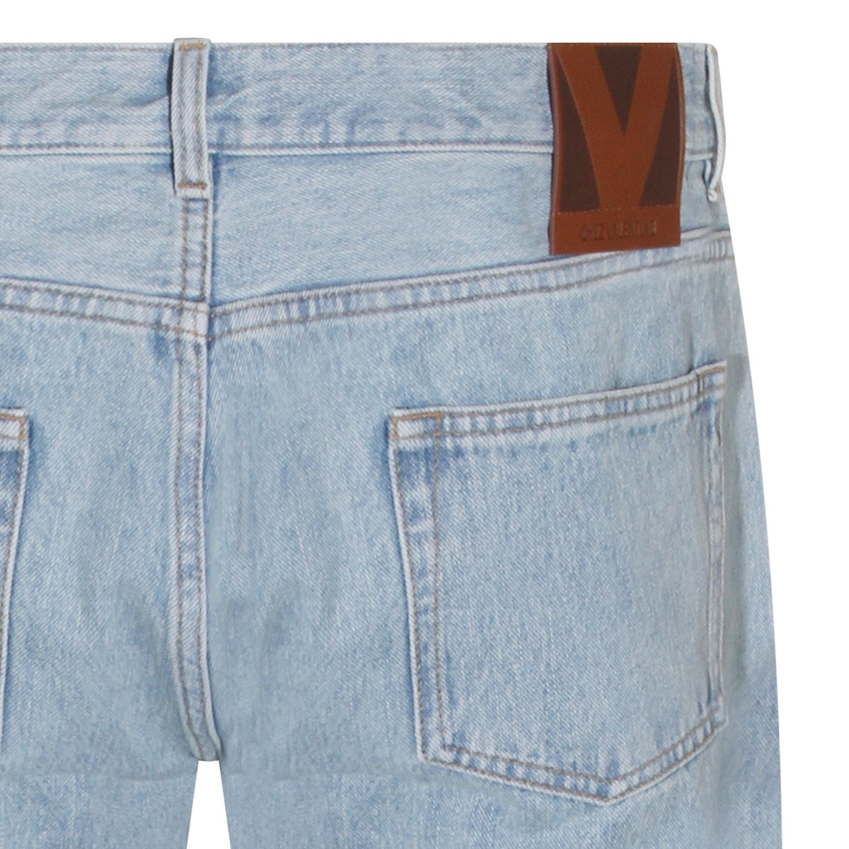 LIGHT BLUE COTTON DENIM JEANS