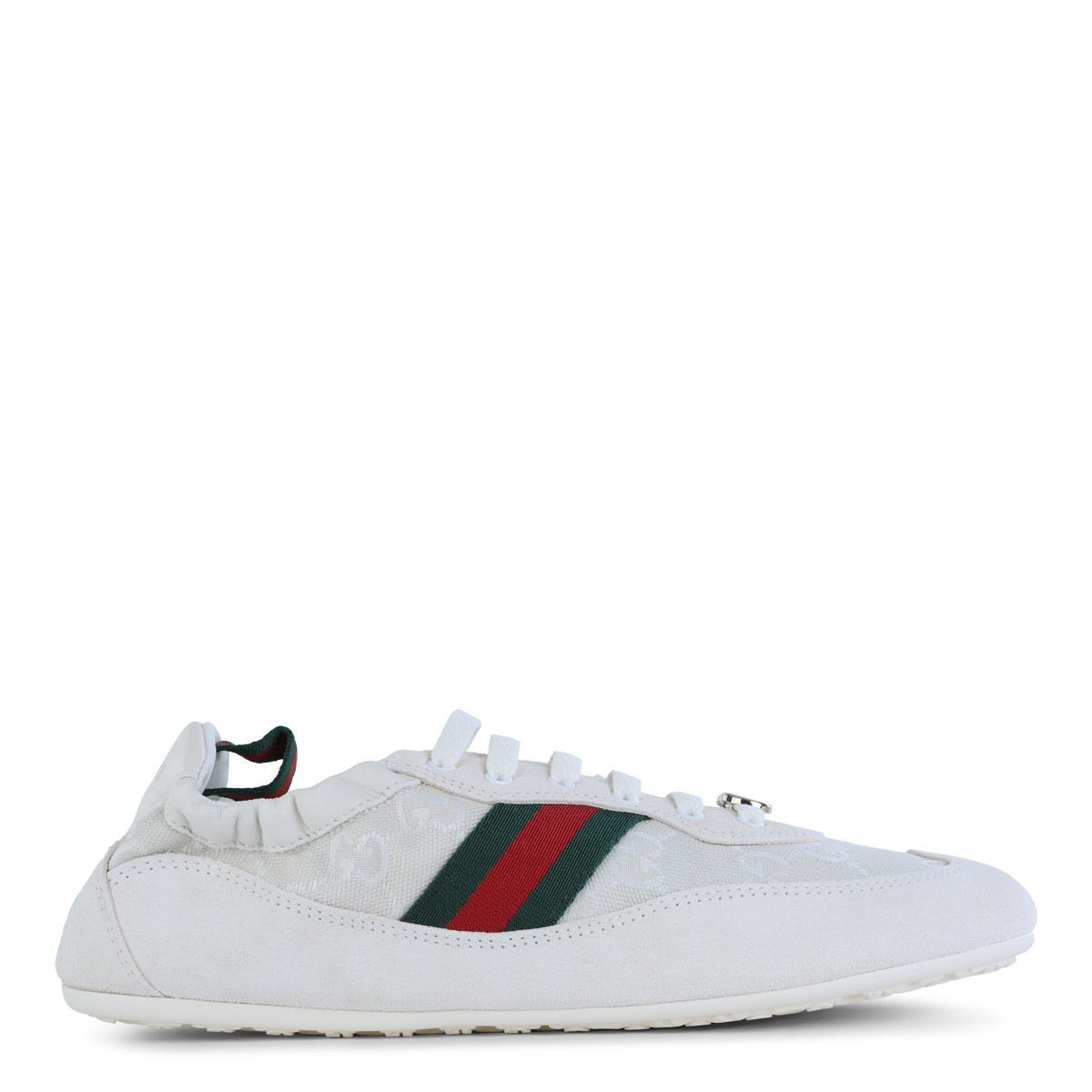 WHITE LEATHER SHIFT SNEAKERS