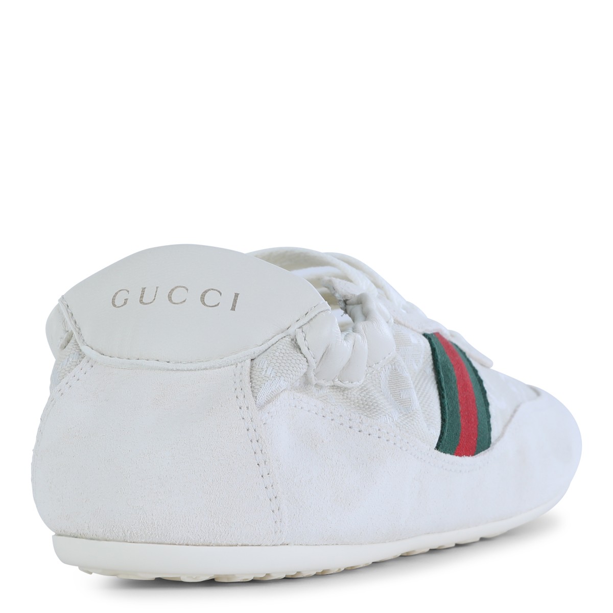 WHITE LEATHER SHIFT SNEAKERS