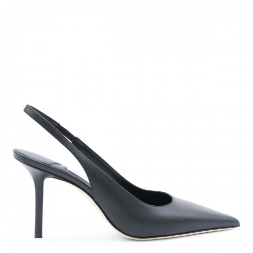 BLACK LEATHER LOVE PUMPS