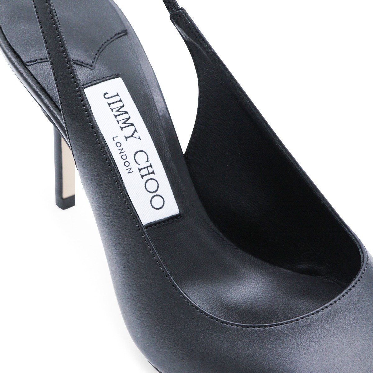 BLACK LEATHER LOVE PUMPS
