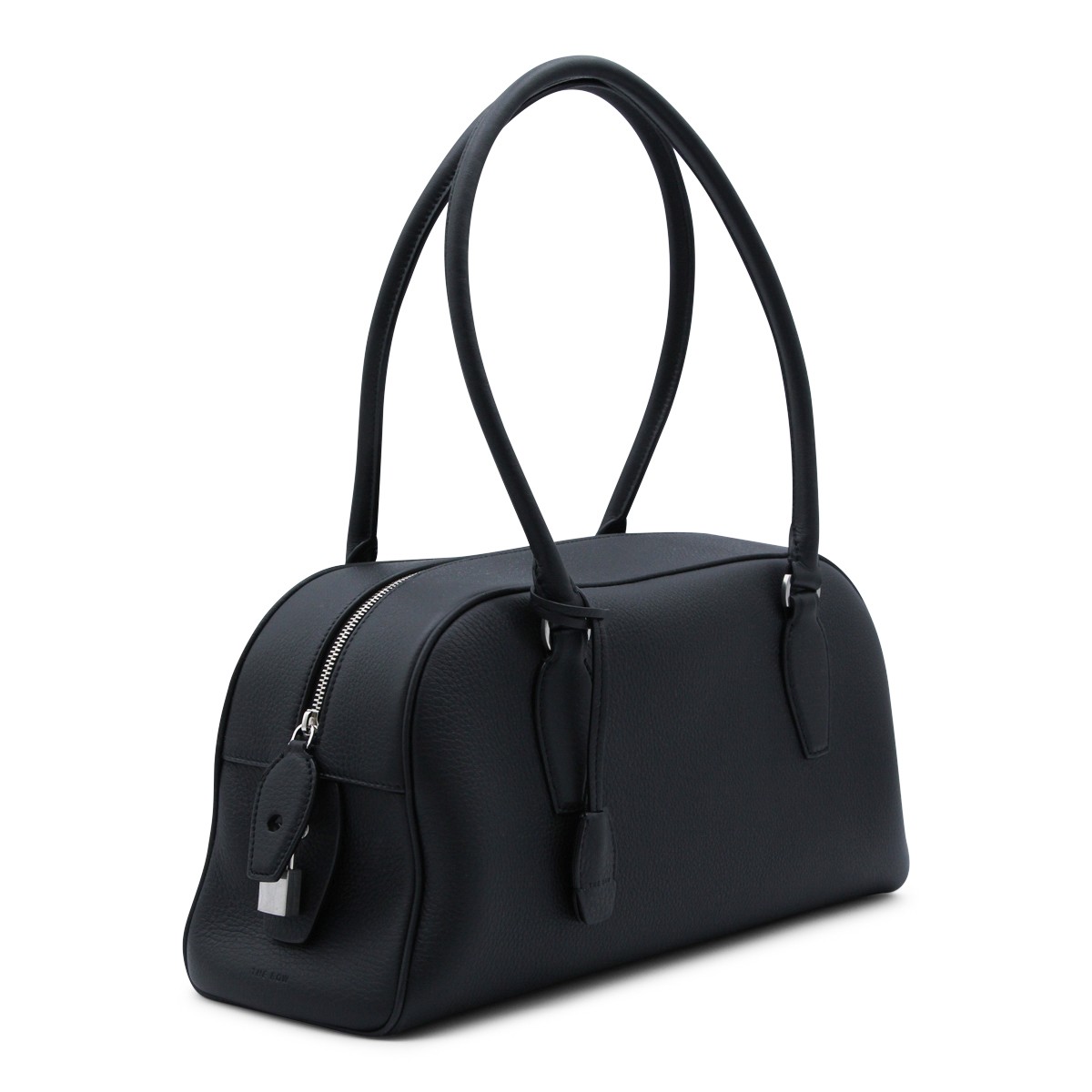 BLACK LEATHER E/W INDIA TOP HANDLE BAG
