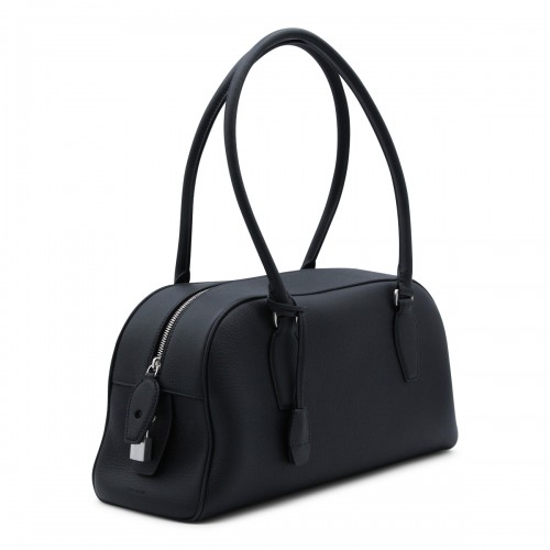 BLACK LEATHER E/W INDIA TOP HANDLE BAG