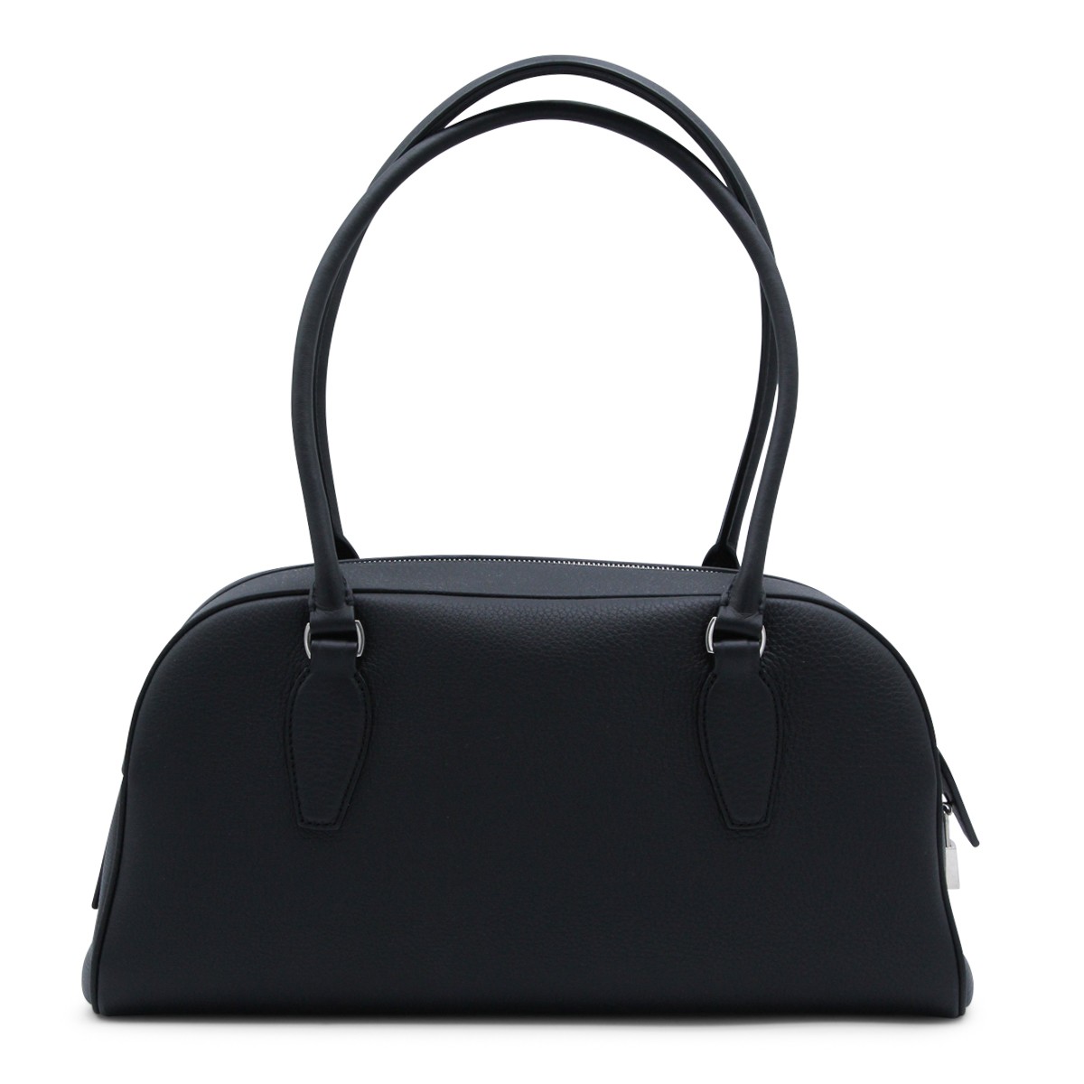 BLACK LEATHER E/W INDIA TOP HANDLE BAG