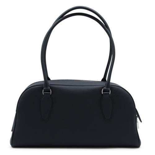 BLACK LEATHER E/W INDIA TOP HANDLE BAG