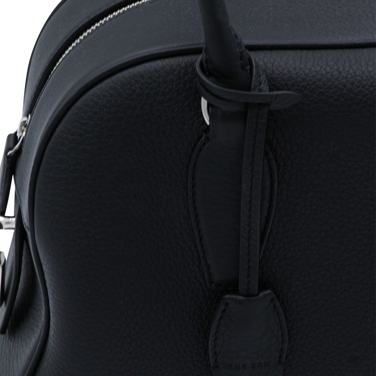 BLACK LEATHER E/W INDIA TOP HANDLE BAG