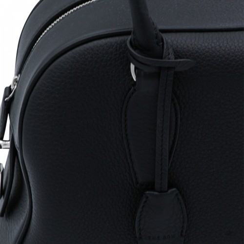 BLACK LEATHER E/W INDIA TOP HANDLE BAG