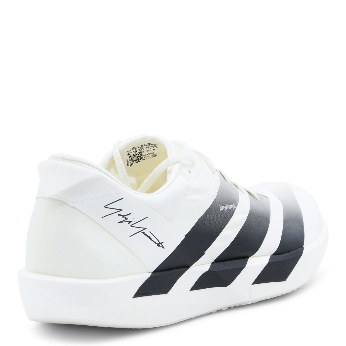 WHITE AND BLACK LEATHER ADIOS 9 SNEAKERS