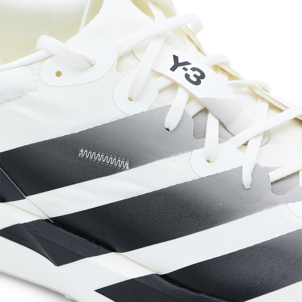 WHITE AND BLACK LEATHER ADIOS 9 SNEAKERS