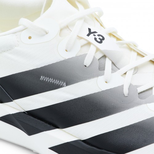 WHITE AND BLACK LEATHER ADIOS 9 SNEAKERS