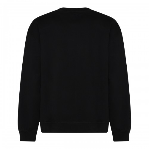 BLACK COTTON LOGO SWEATSHIRT
