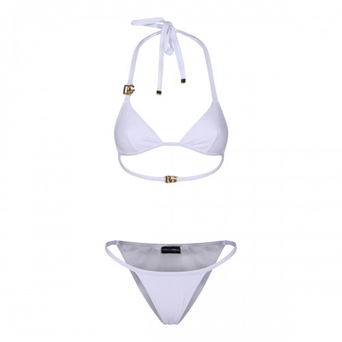 WHITE AND GOLD BIKINI