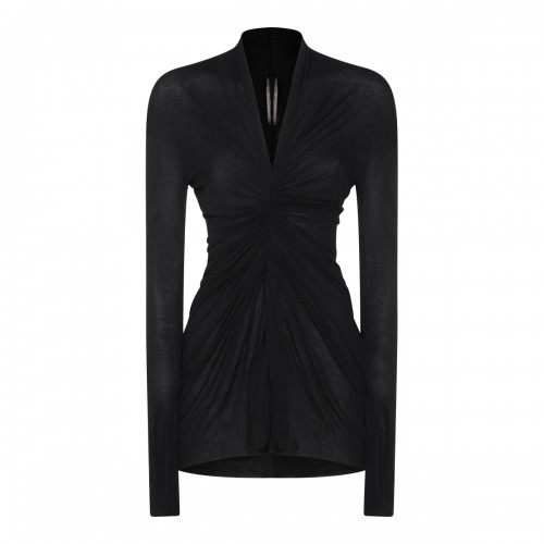 BLACK VISCOSE TOP