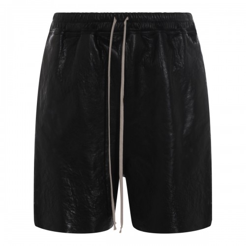 BLACK LEATHER SHORTS