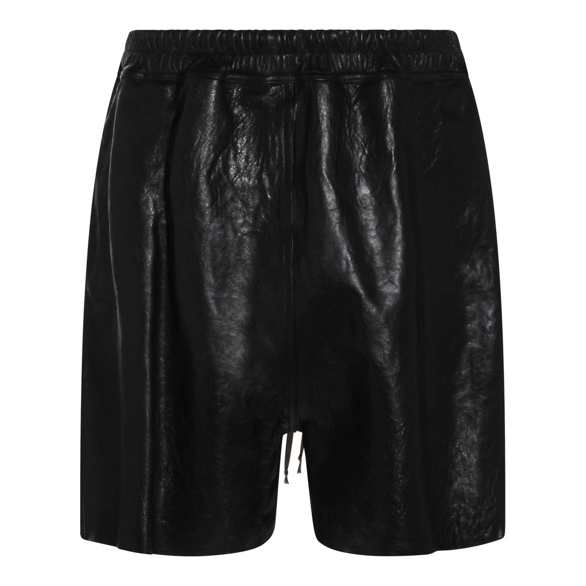 BLACK LEATHER SHORTS