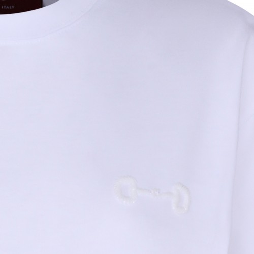 WHITE COTTON T-SHIRT