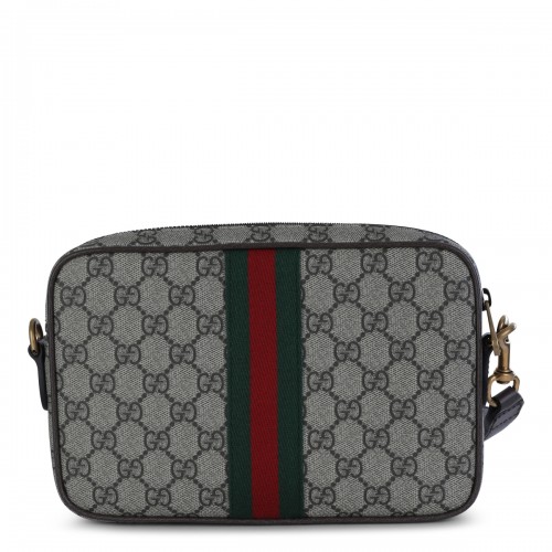 BEIGE OPHIDIA SMALL CROSSBODY BAG