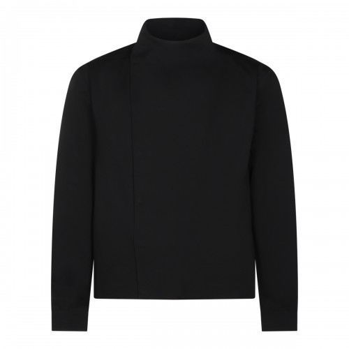 BLACK COTTON LPM CASUAL JACKET