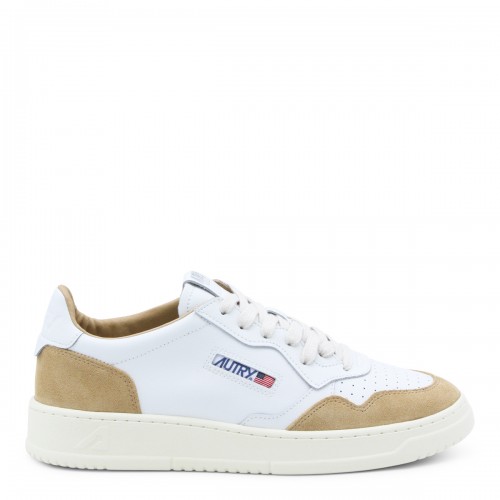 WHITE AND BEIGE SNEAKERS