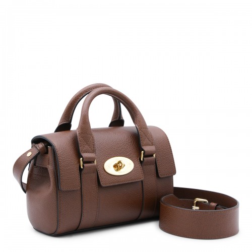 BROWN LEATHER MINI HERITAGE BAYSWATER TOP HANDLE BAG