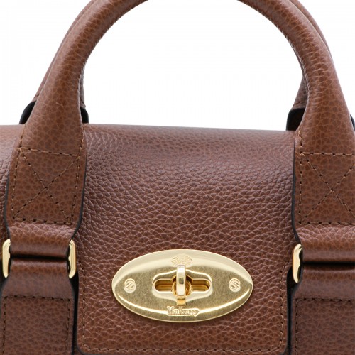 BROWN LEATHER MINI HERITAGE BAYSWATER TOP HANDLE BAG