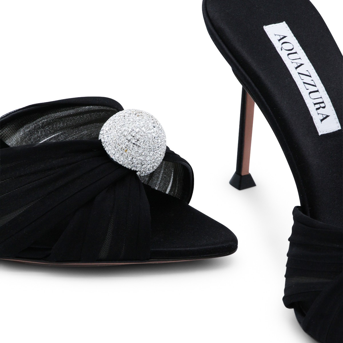 BLACK MISTERY MULE 85 SANDALS