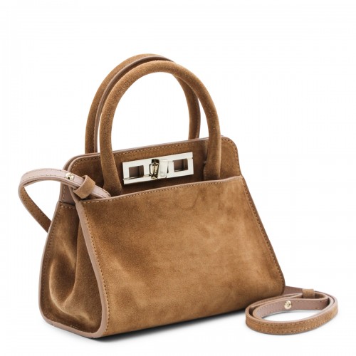 BROWN LEATHER TOP HANDLE BAG 2