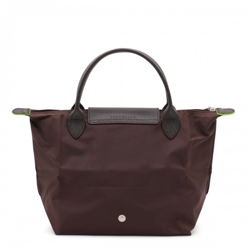 DARK BROWN LEATHER LE PLIAGE ORIGINAL S TOTES