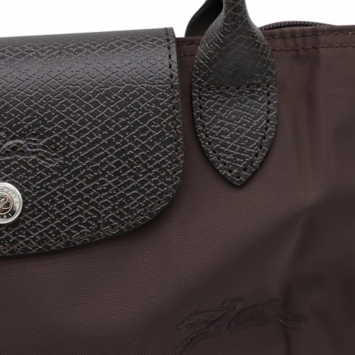 DARK BROWN LEATHER LE PLIAGE ORIGINAL S TOTES